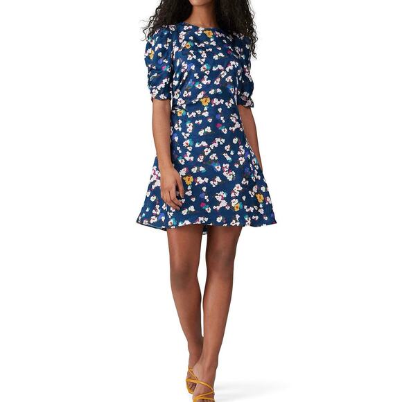 TANYA TAYLOR Liz Floral Silk Jacquard Dress Size 20 (US 14 /16) MSRP $495 - Picture 1 of 16